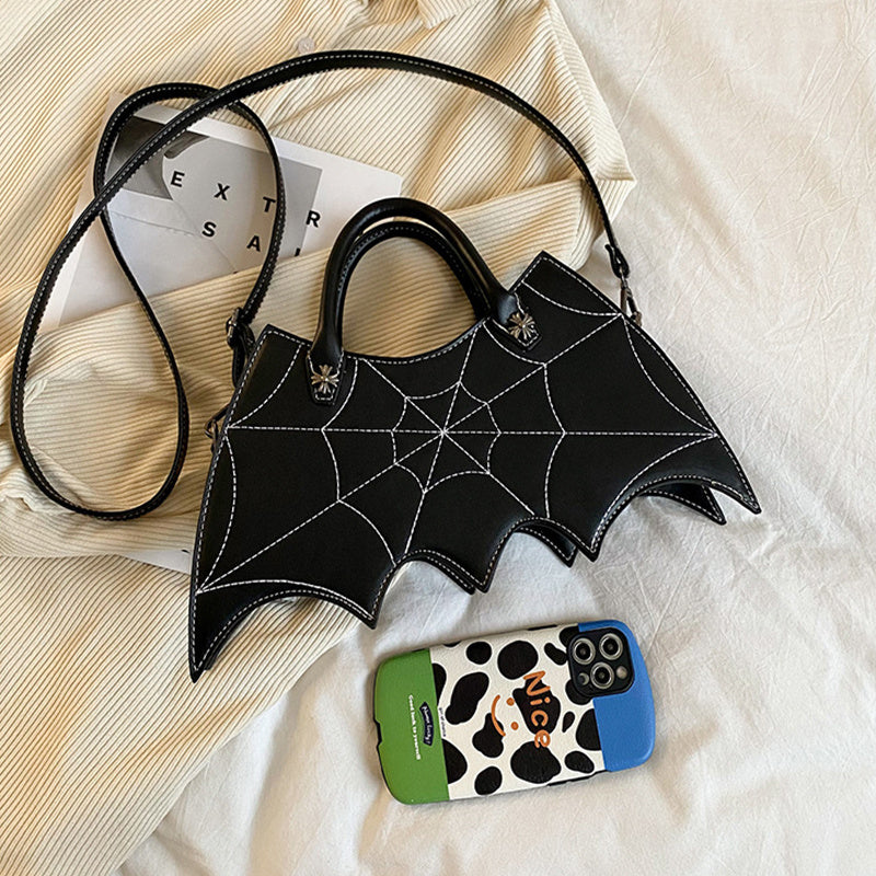 Spider Web Halloween Shoulder Bag – Batgirl Style Crossbody